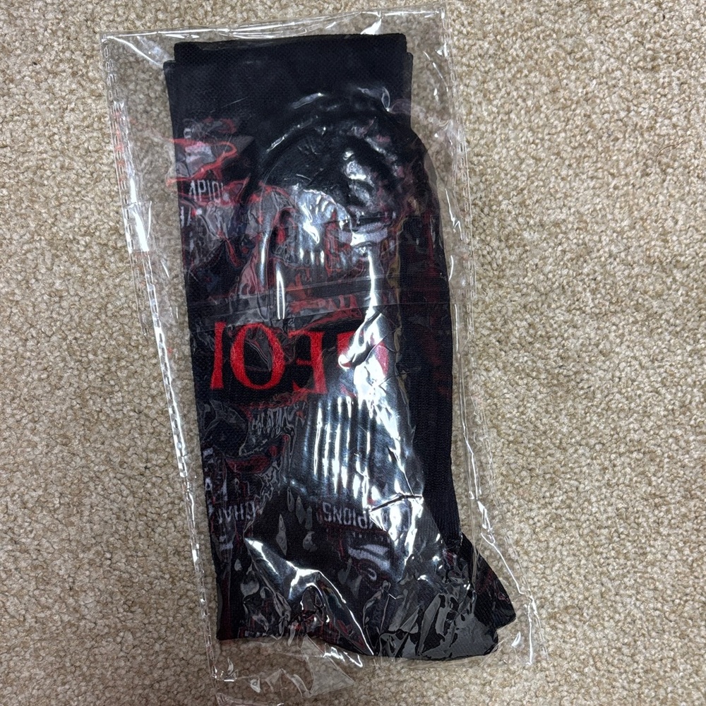 University of Georgia Black and Red Graphic Socks